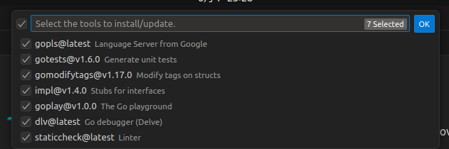 Go Install/Update Tools